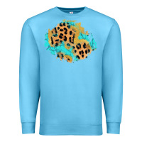 Ocean Blue glitter leopard turquoise patch Premium Sweatshirt - AdoDesignShop