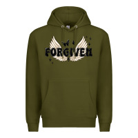 Army Green forgiven christian angel wings Premium Hoodie - MaliasSmallBusiness