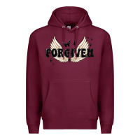 Burgundy forgiven christian angel wings Premium Hoodie - MaliasSmallBusiness