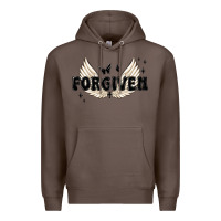 Coffee forgiven christian angel wings Premium Hoodie - MaliasSmallBusiness