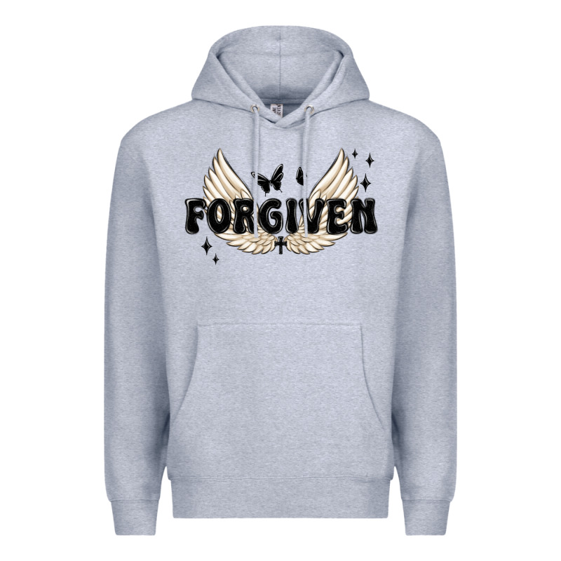 Forgiven Christian Angel Wings Premium Hoodie by MaliasSmallBusiness | Teevron