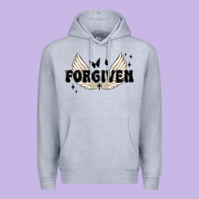 Forgiven Christian Angel Wings Premium Hoodie Designed By Maliassmallbusiness