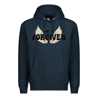 Navy forgiven christian angel wings Premium Hoodie - MaliasSmallBusiness