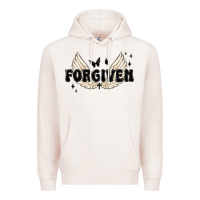 Pale Pink forgiven christian angel wings Premium Hoodie - MaliasSmallBusiness