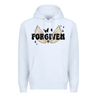 White forgiven christian angel wings Premium Hoodie - MaliasSmallBusiness