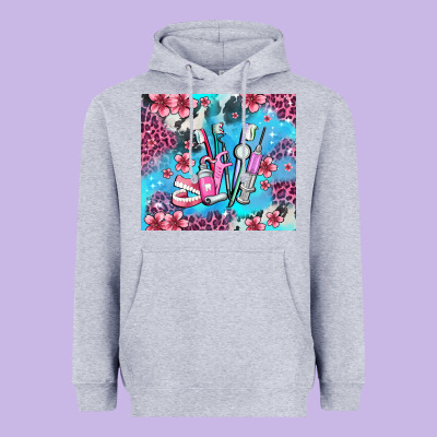 Dentist Element With Flowers Heavyweight Hoodie Designed By Adodesignshop
