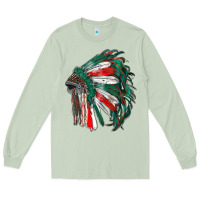 Matcha mexican flag indian headdress Long Sleeve Tee - RanaPortraitStore
