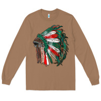 Toasted Coconut mexican flag indian headdress Long Sleeve Tee - RanaPortraitStore
