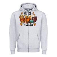 Heather Grey tis the season Zipper Hoodie - RacoonDesign