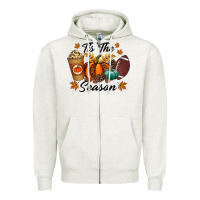 Oatmeal Heather tis the season Zipper Hoodie - RacoonDesign