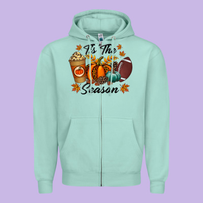 Tis The Season Zipper Hoodie Designed By Racoondesign