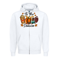 White tis the season Zipper Hoodie - RacoonDesign