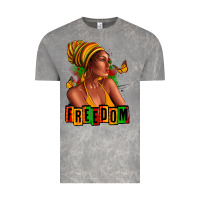 Cloud Rock Juneteenth freedom afro woman Vintage Tee - RanaPortraitStore