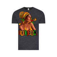 Vintage Black Juneteenth freedom afro woman Vintage Tee - RanaPortraitStore