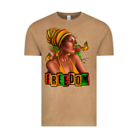 Juneteenth Freedom Afro Woman Vintage Tee | Teevron