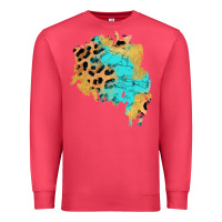 Cardinal glitter leopard turquoise patch Premium Sweatshirt - AdoDesignShop