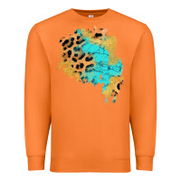 Carrot glitter leopard turquoise patch Premium Sweatshirt - AdoDesignShop