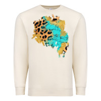 Sandshell glitter leopard turquoise patch Premium Sweatshirt - AdoDesignShop