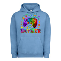 Pigment Pebble Blue Western Gaymer Urban Hoodie - BundleAndBundleShop
