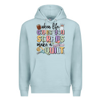 Blue Mist when life gives you scraps make a quilt Premium Hoodie - MaliasSmallBusiness