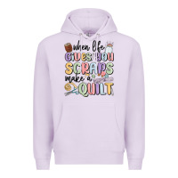 Lilac when life gives you scraps make a quilt Premium Hoodie - MaliasSmallBusiness