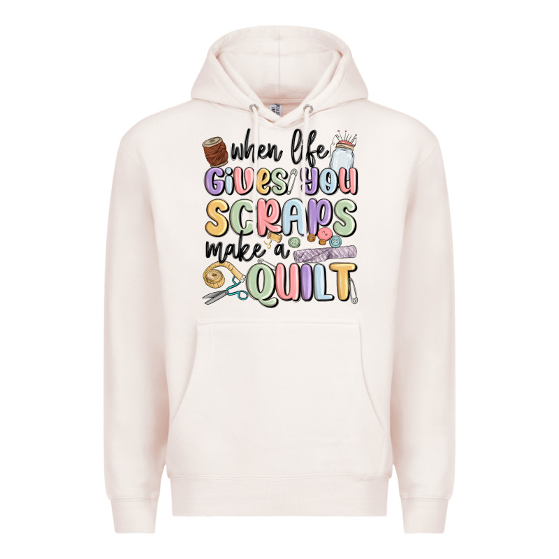 When Life Gives You Scraps Make A Quilt Premium Hoodie by MaliasSmallBusiness | Teevron