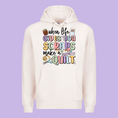 When Life Gives You Scraps Make A Quilt Premium Hoodie Designed By Maliassmallbusiness
