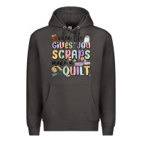 Smoke when life gives you scraps make a quilt Premium Hoodie - MaliasSmallBusiness