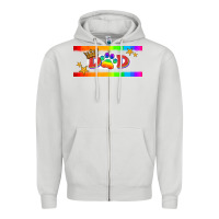 Dove Grey lgbtq dad  libbey glass Zipper Hoodie - HRA Design Shop
