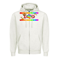 Oatmeal Heather lgbtq dad  libbey glass Zipper Hoodie - HRA Design Shop