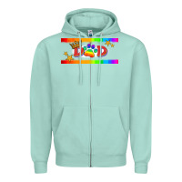 Seafoam lgbtq dad  libbey glass Zipper Hoodie - HRA Design Shop