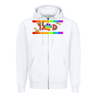 White lgbtq dad  libbey glass Zipper Hoodie - HRA Design Shop