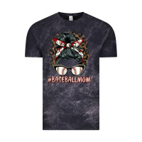 Cloud Black baseballmom messy bun Vintage Tee - BarkalooDesign