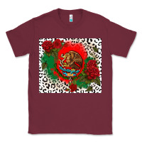 Burgundy mexican flag and roses Classic Tee - CTS Tumbler Store