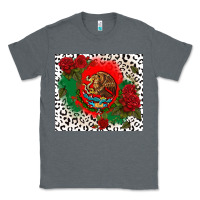 Charcoal Heather mexican flag and roses Classic Tee - CTS Tumbler Store