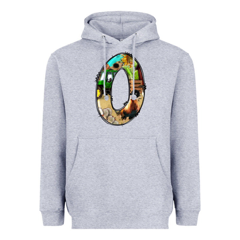 Farm Life Alphabet Numbers 0 Heavyweight Hoodie by BundleAndBundleShop | Teevron