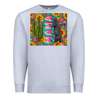Heather Grey western mama with baby bear Premium Sweatshirt - Artiststas