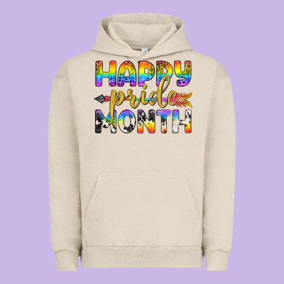 Western Happy Pride Month Lgbtq+ Urban Hoodie Designed By Bundleandbundleshop