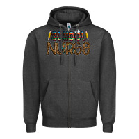 Charcoal Heather school nurse Zipper Hoodie - CowhideDigitalArt