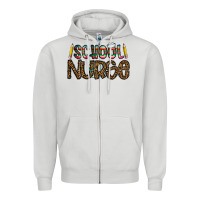 Dove Grey school nurse Zipper Hoodie - CowhideDigitalArt