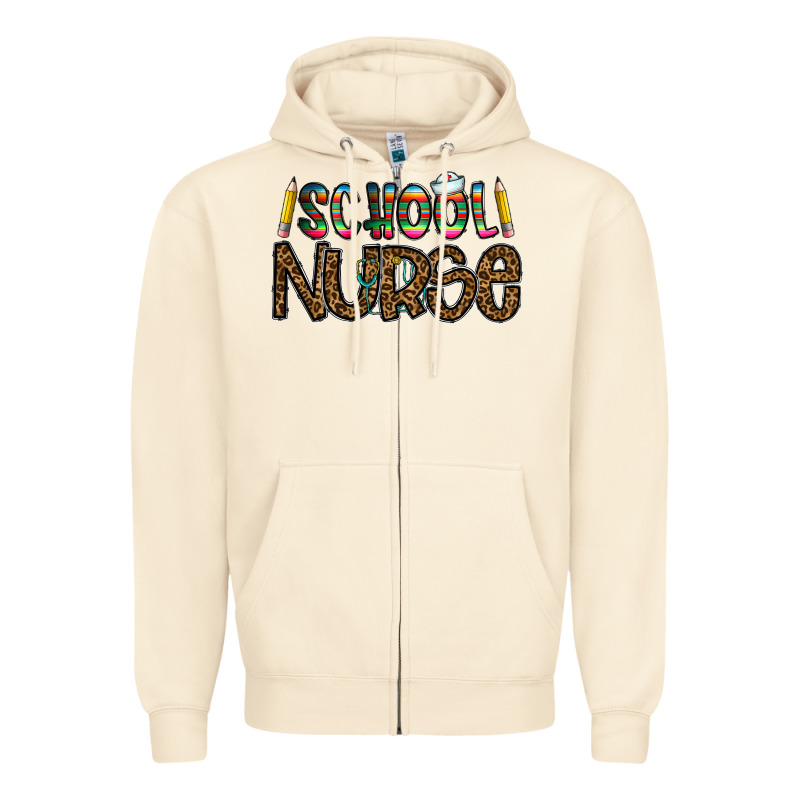 School Nurse Zipper Hoodie by CowhideDigitalArt | Teevron