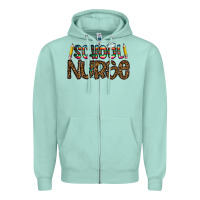 Seafoam school nurse Zipper Hoodie - CowhideDigitalArt