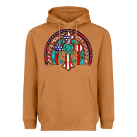 Meerkat gemstone cross american flag turquoise rainbow Heavyweight Hoodie - Artiststas
