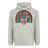 Moon Dust gemstone cross american flag turquoise rainbow Heavyweight Hoodie - Artiststas