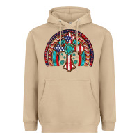 Mushroom gemstone cross american flag turquoise rainbow Heavyweight Hoodie - Artiststas