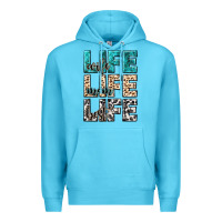 Ocean Blue wife life wife mom life best Premium Hoodie - NancyCooperArtShop