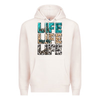 Pale Pink wife life wife mom life best Premium Hoodie - NancyCooperArtShop