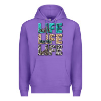 Purple wife life wife mom life best Premium Hoodie - NancyCooperArtShop