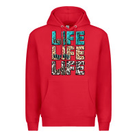 Red wife life wife mom life best Premium Hoodie - NancyCooperArtShop