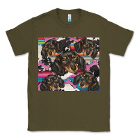 Army Green dachshund Classic Tee - BarkalooDesign